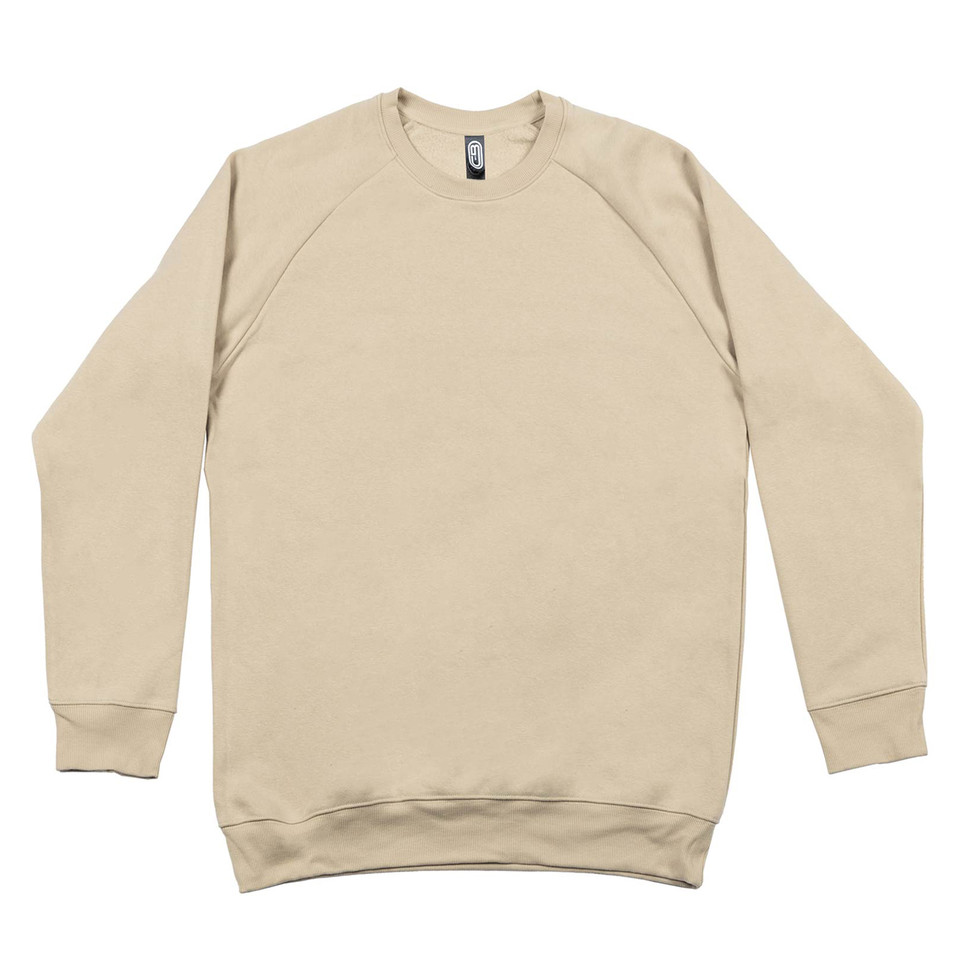 Duts Brown Mens Australian Cotton Brushed Crew Neck Jumper