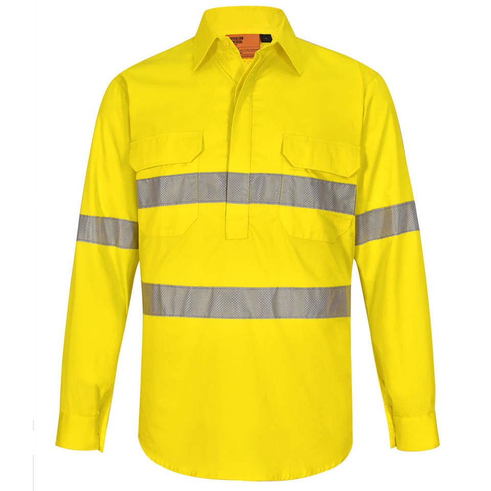 Unisex Hi Vis Cool-Breeze Closed Front L/S Shirt