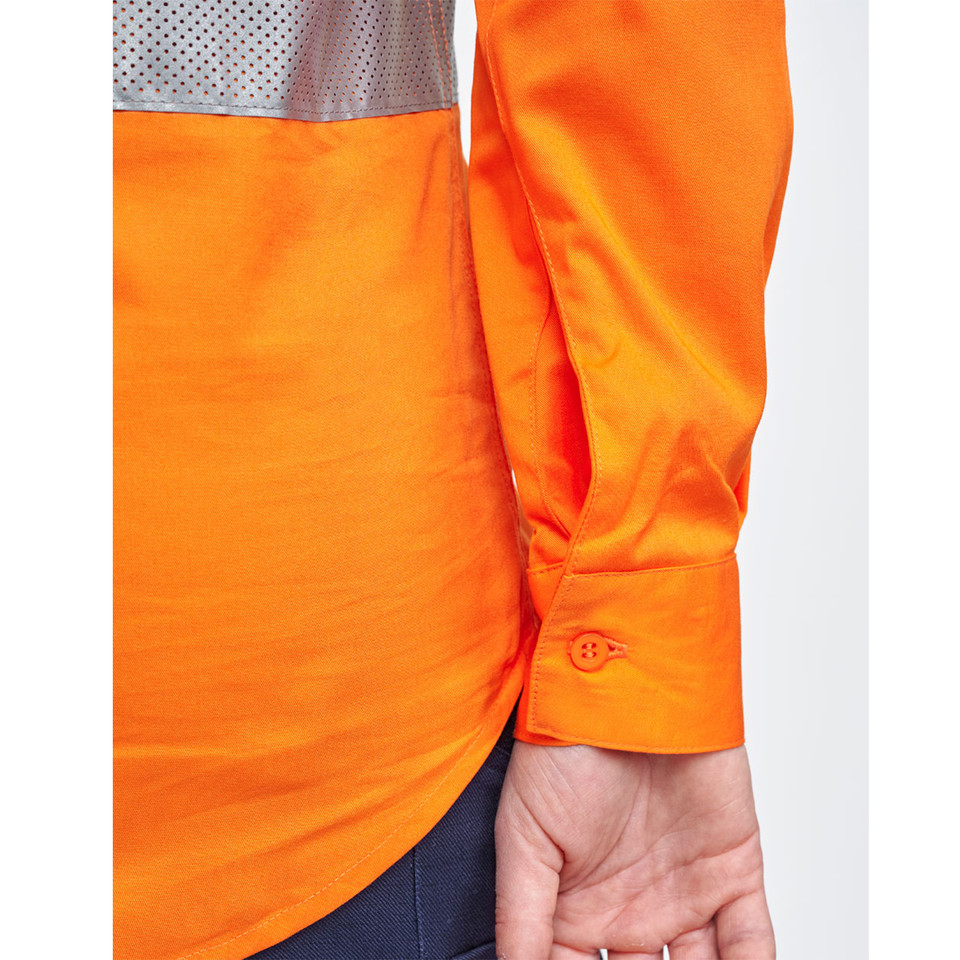 Unisex Hi Vis Cool-Breeze Closed Front L/S Shirt