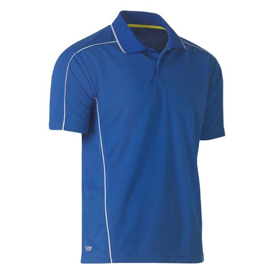 Bisley Cool Mesh Polo Shirt | Reflective Piping - Royal