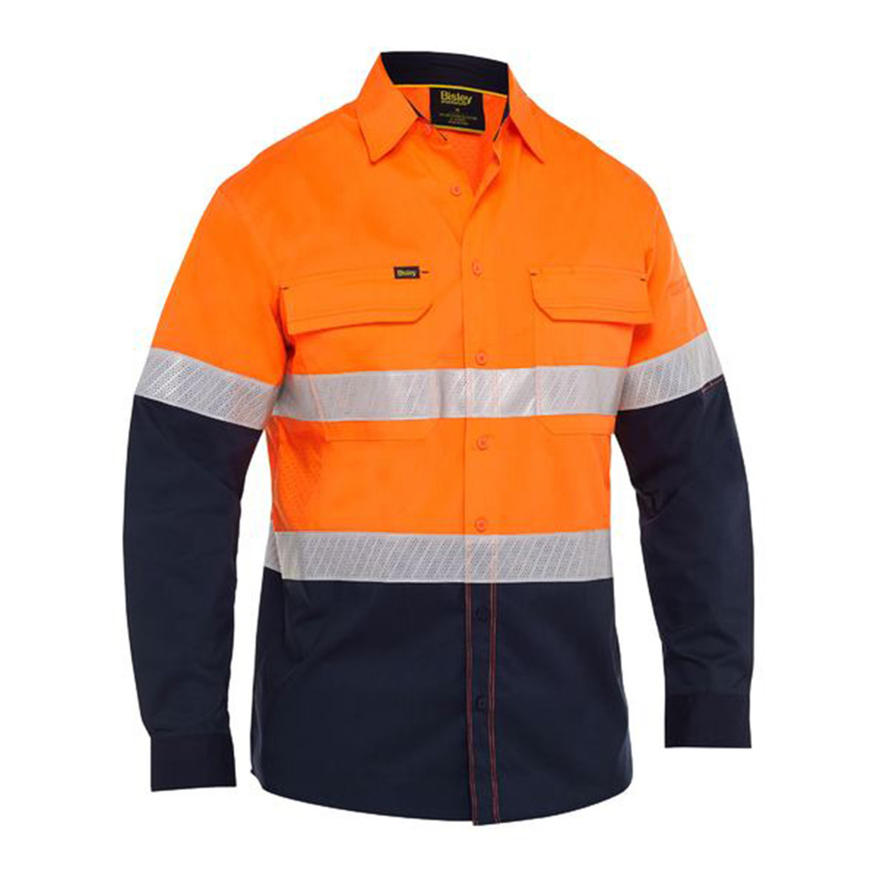 Bisley X Airflow Hi Vis Taped Stretch Ripstop Shirt Bisley X Airflow Hi Vis Taped Stretch Ripstop Shirt