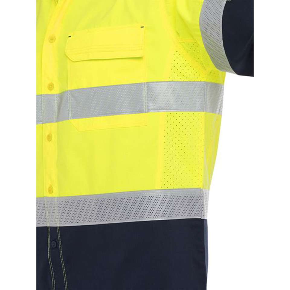 Bisley X Airflow Hi Vis Taped Stretch Ripstop Shirt Bisley X Airflow Hi Vis Taped Stretch Ripstop Shirt