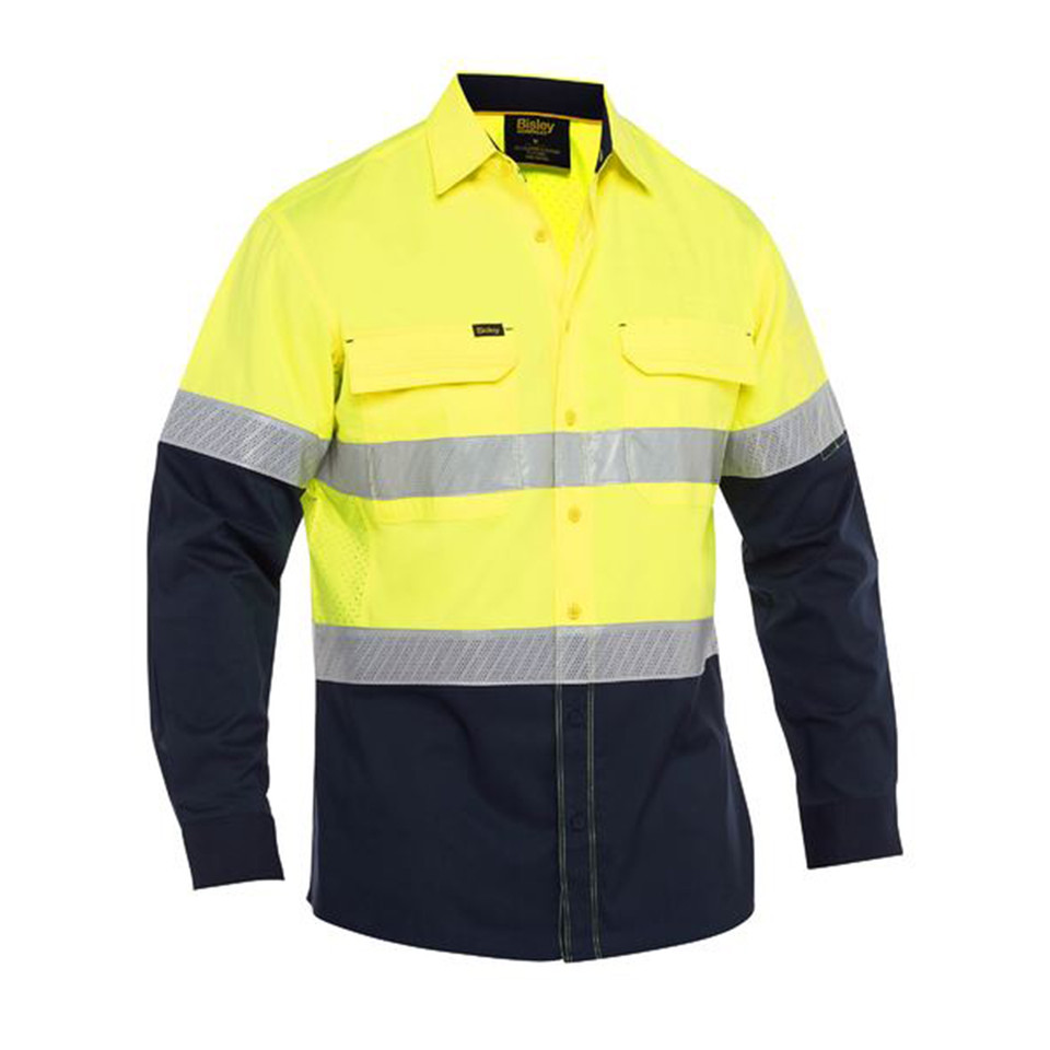 Bisley X Airflow Hi Vis Taped Stretch Ripstop Shirt Bisley X Airflow Hi Vis Taped Stretch Ripstop Shirt