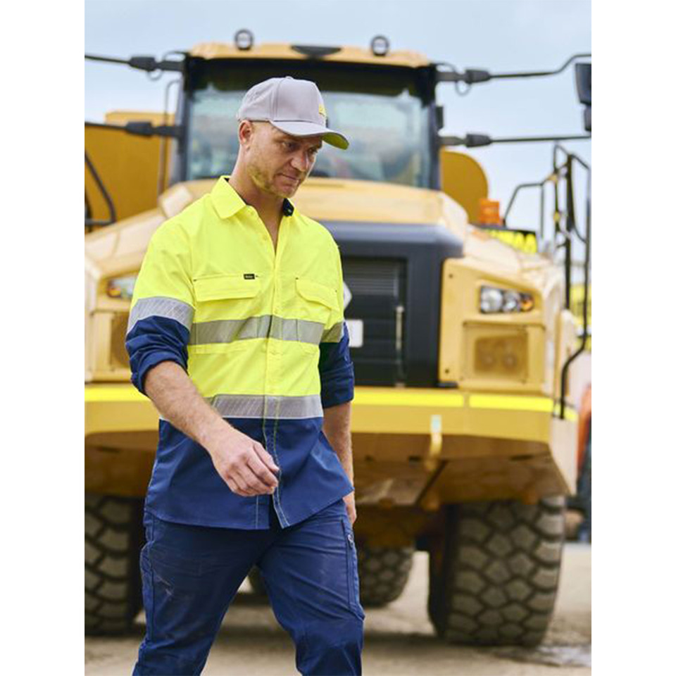Bisley X Airflow Hi Vis Taped Stretch Ripstop Shirt Bisley X Airflow Hi Vis Taped Stretch Ripstop Shirt