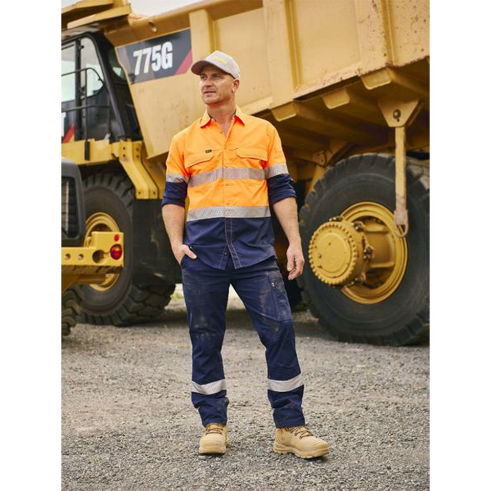 Bisley X Airflow Hi Vis Taped Stretch Ripstop Shirt Bisley X Airflow Hi Vis Taped Stretch Ripstop Shirt