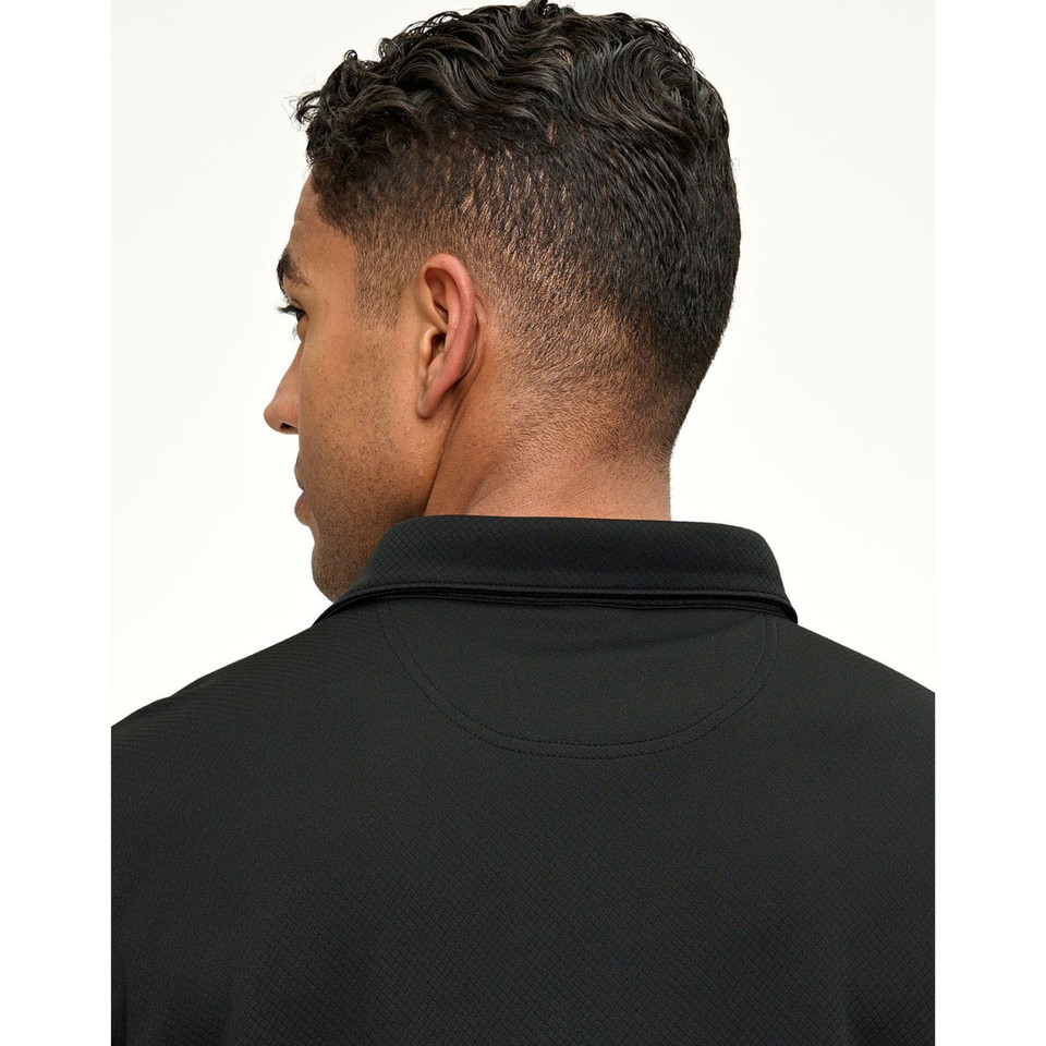 Chisholm Men's Sustainable Jacquard Knit Polo Shirt, an eco-friendly shirt featuring a distinctive jacquard texture, ideal for smart casual or corporate wear.