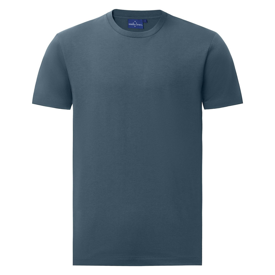 Mens Premium New Tech Cotton Face Tshirt - Slate Blue