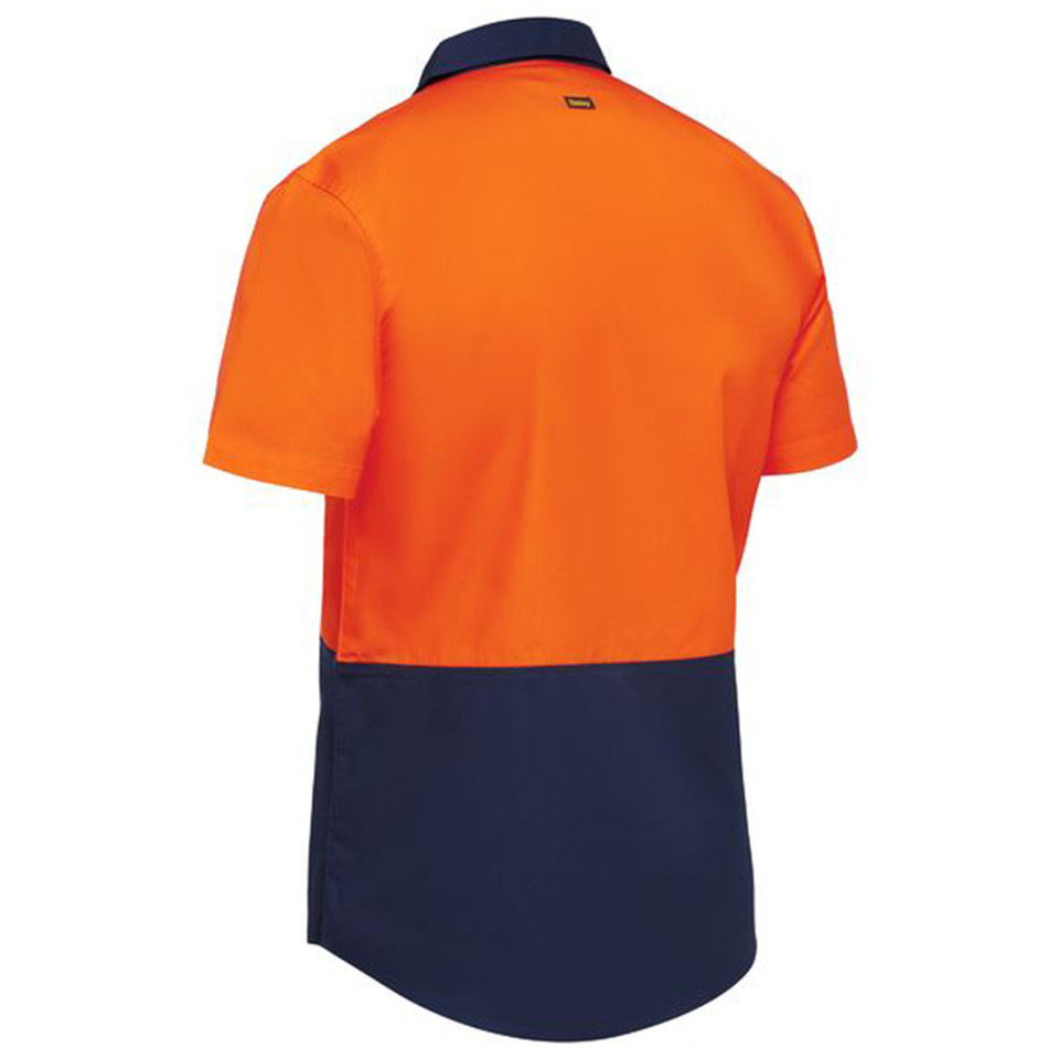 Bisley Two Tone Hi Vis Short Sleeve Shirt Bisley Two Tone Hi Vis Short Sleeve Shirt