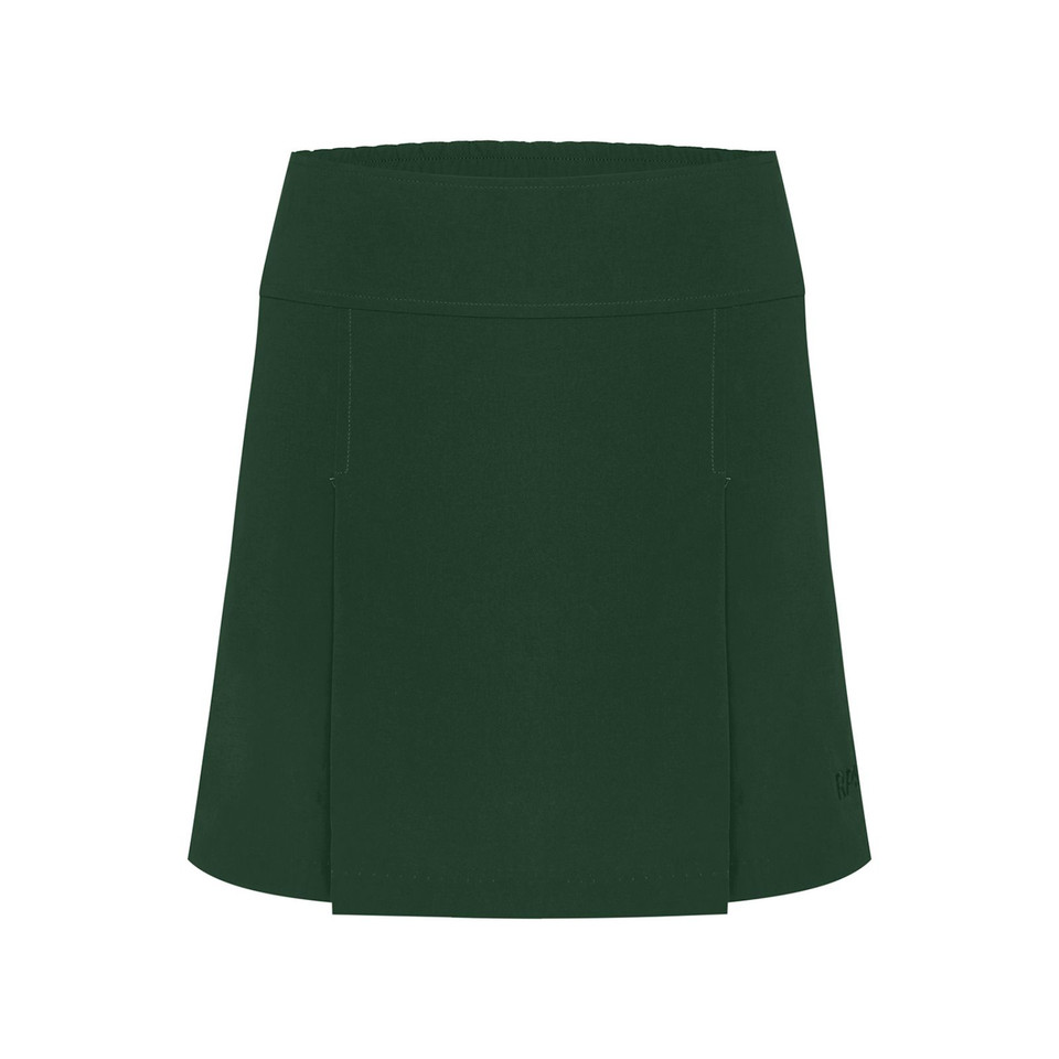 Forest green microfibre skort with wide waistband and side panel detail