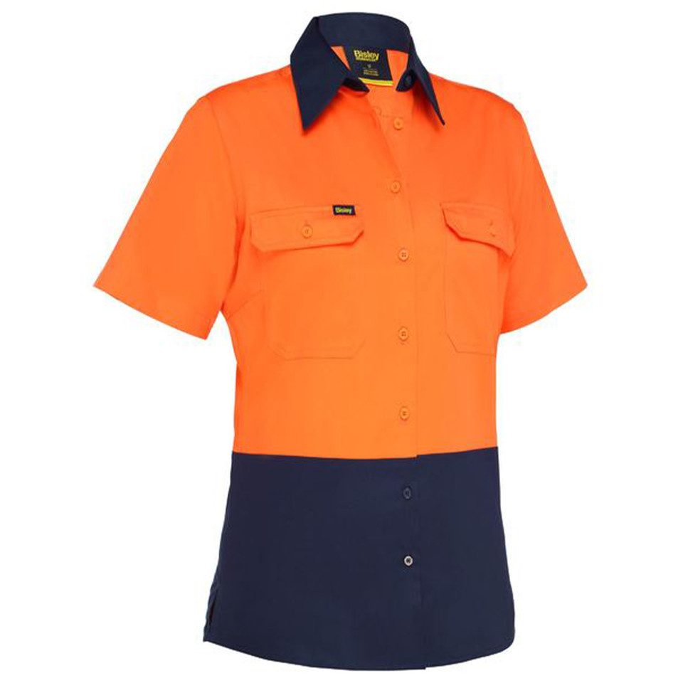 Bisley Women's Cool Lightweight Hi Vis Drill Shirt