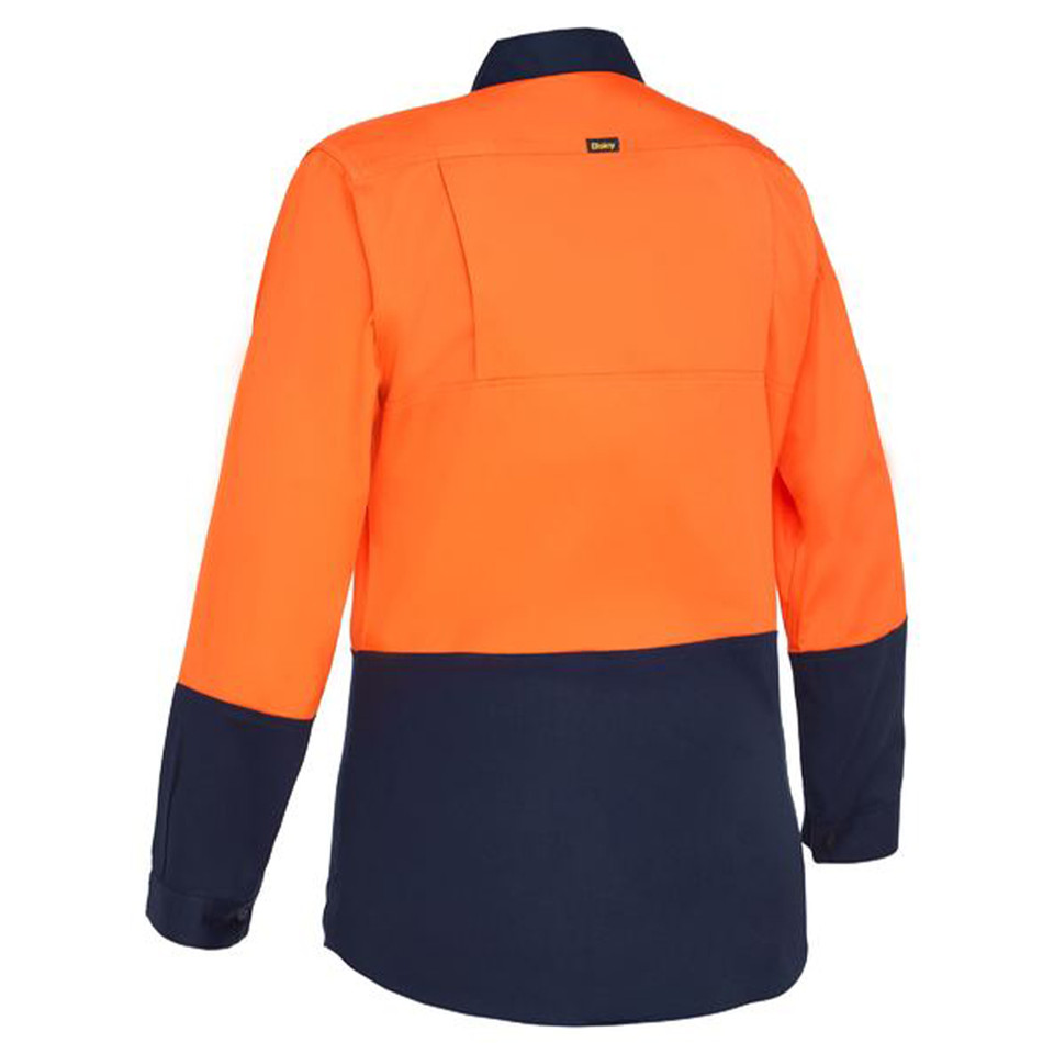 Bisley Women's Cool Lightweight Hi Vis Drill Long Sleeve Shirt