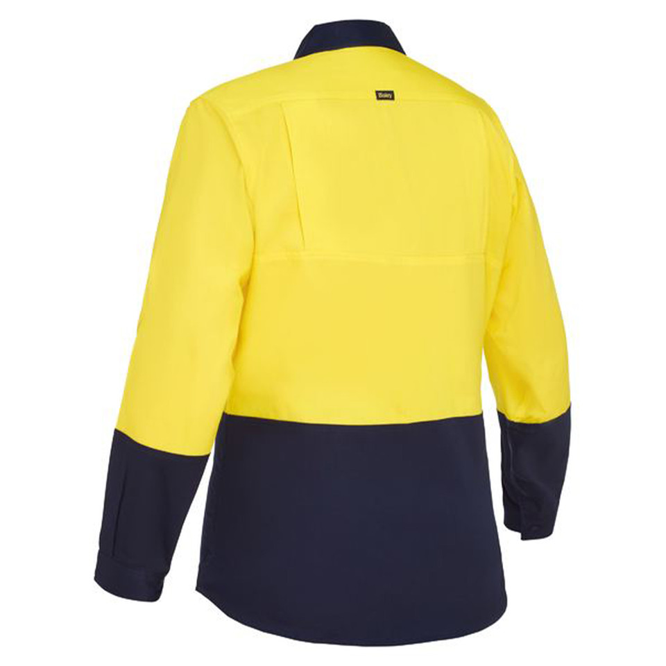 Bisley Women's Cool Lightweight Hi Vis Drill Long Sleeve Shirt
