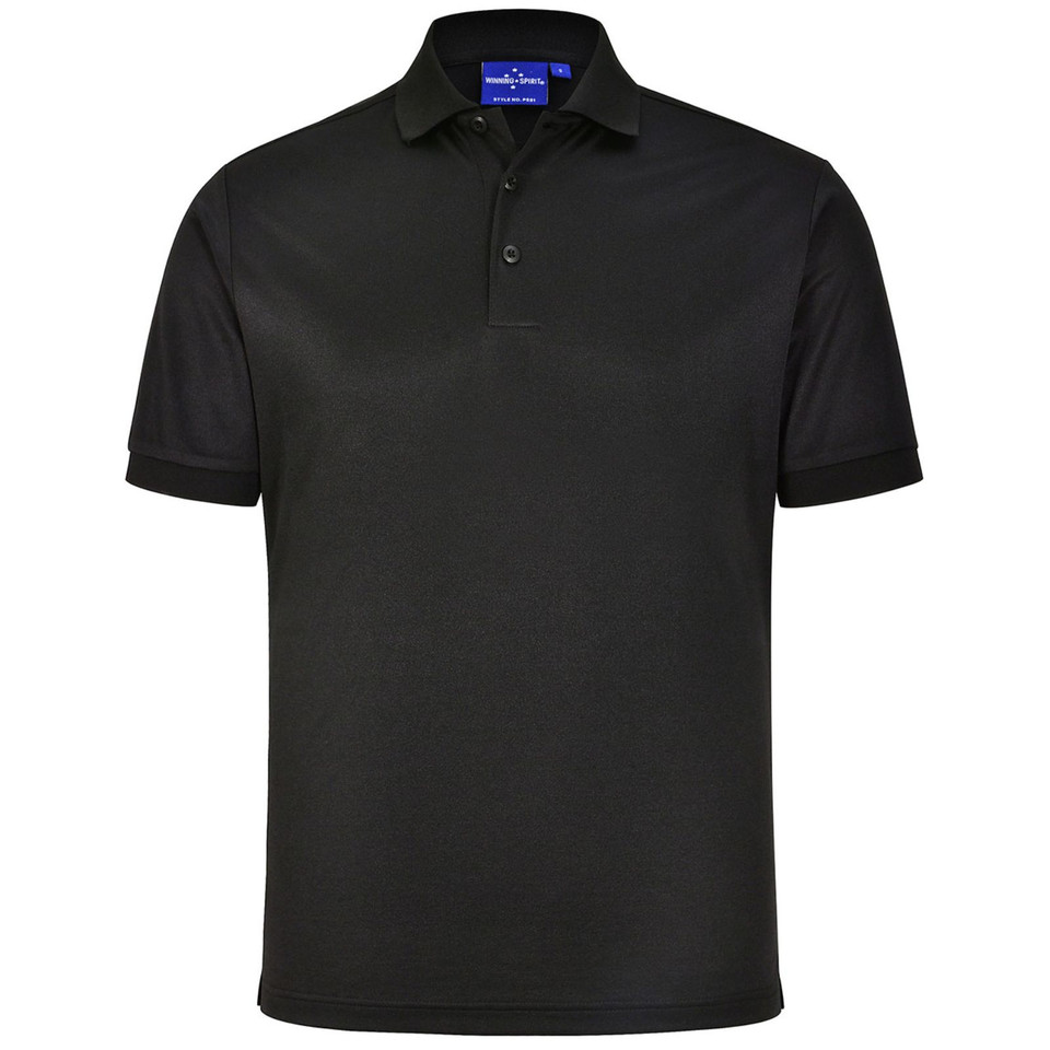 Mens Recycled PET TrueDry Corporate Polo Shirt - Black Mens Recycled PET TrueDry Corporate Polo Shirt - Black