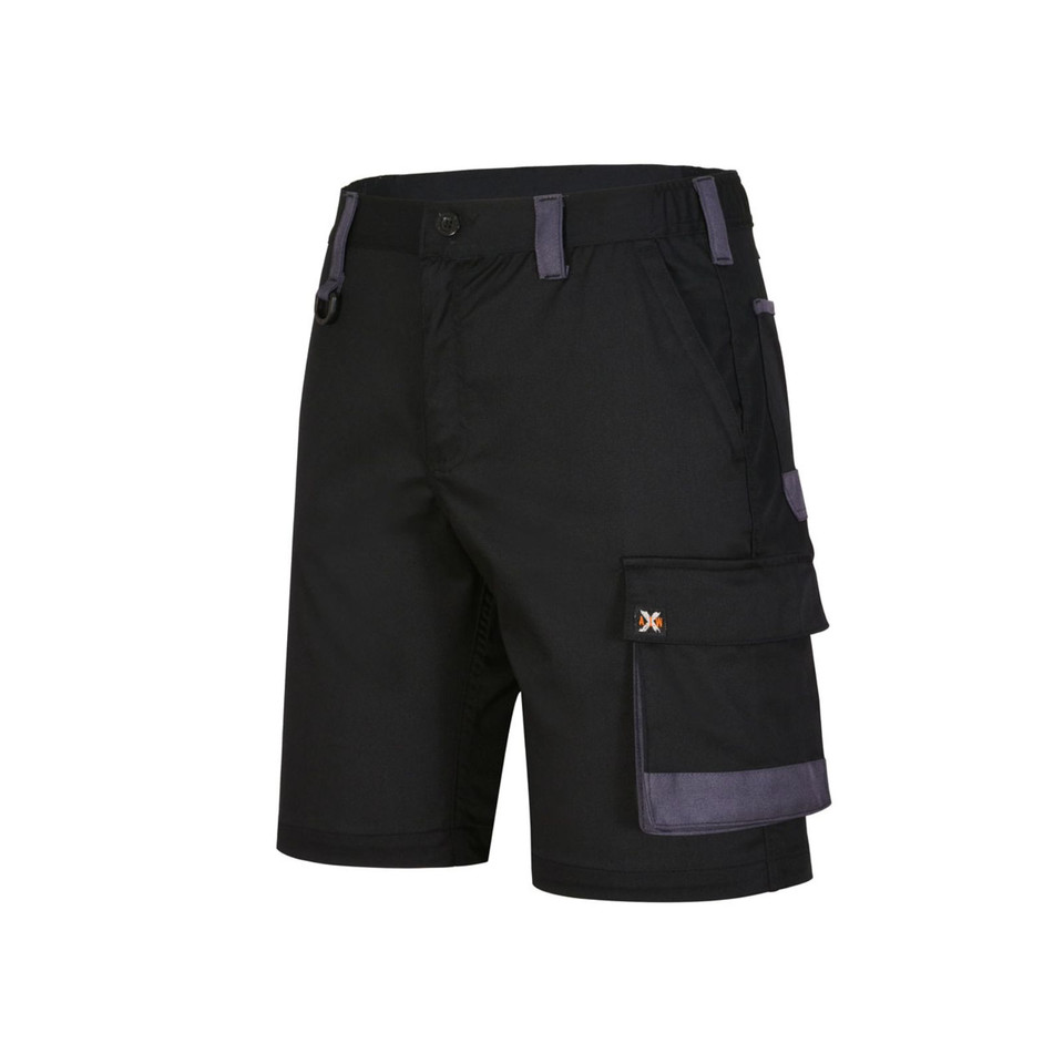 Unisex Utility Stretch Drill Cargo Work Shorts - Black Unisex Utility Stretch Drill Cargo Work Shorts - Black