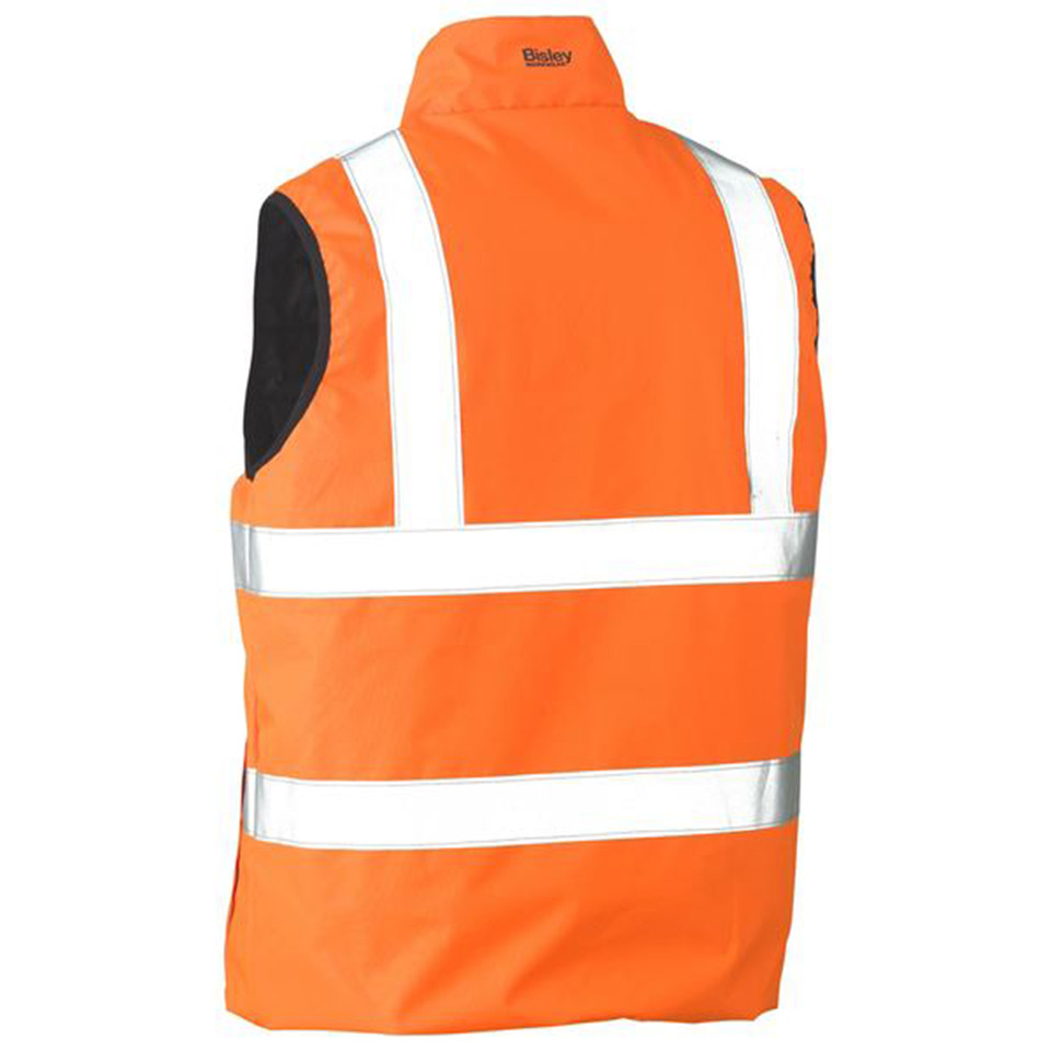 LAUREN | Ladies Taped Hi Vis Reversible Puffer Vest  LAUREN | Ladies Taped Hi Vis Reversible Puffer Vest