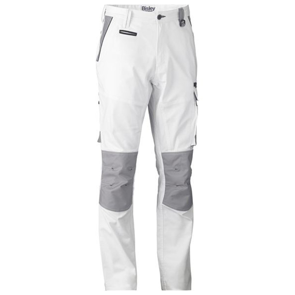 Bisley Mens Painters Contrast Cargo Pants - White Bisley Mens Painters Contrast Cargo Pants - White