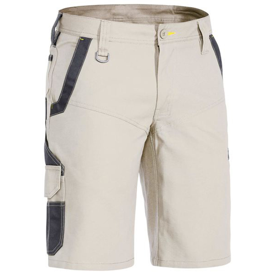 Bisley Mens Flx & Move Stretch Cargo Short - Stone Bisley Mens Flx & Move Stretch Cargo Short - Stone