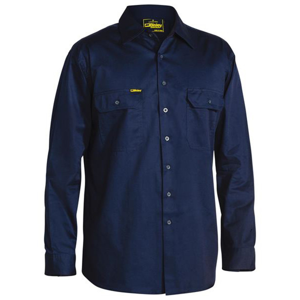 Bisley Cool Lightweight Drill Shirt - Long Sleeve