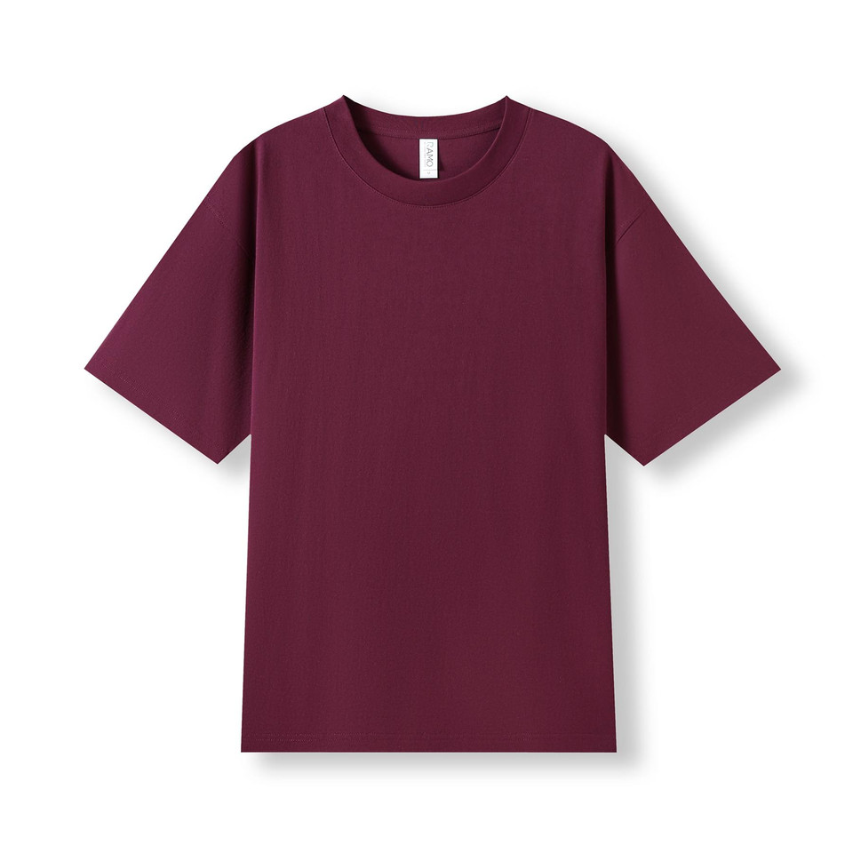 Burgundy Faith Unisex Oversize Easy Fit T-Shirt, a comfortable, relaxed-fit tee made from sustainable organic cotton, ideal for streetwear.