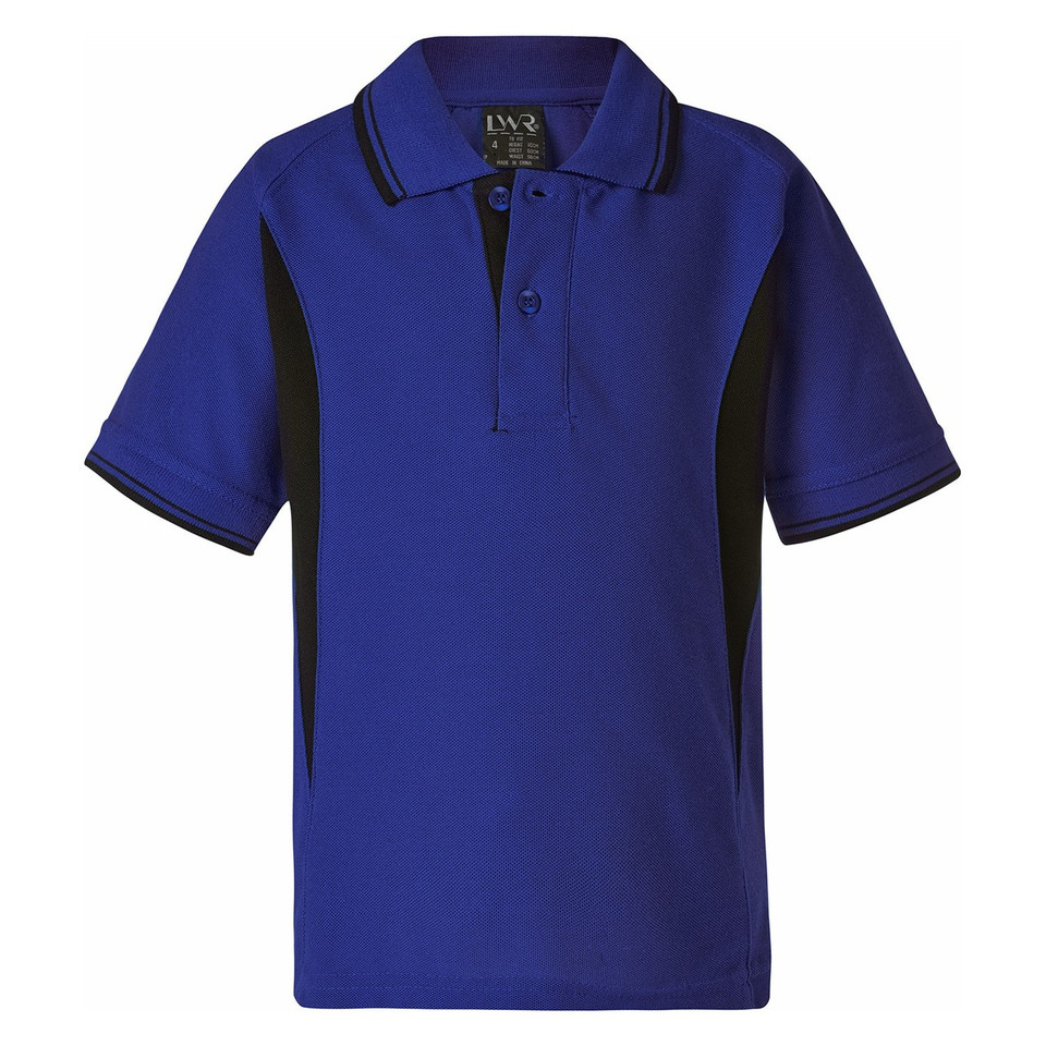 Wholesale Kids Uniform Polo Shirts | Royal+Black Wholesale Kids Uniform Polo Shirts | Royal+Black