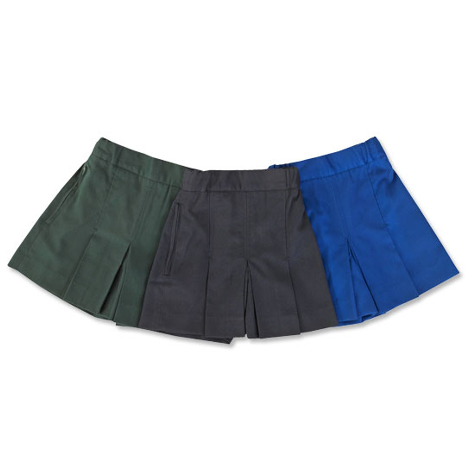 Box-Pleat School Shorts For Girls