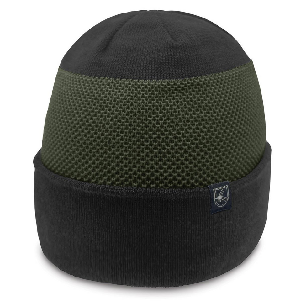 Shop Beanie with Contrast Waffle Weave