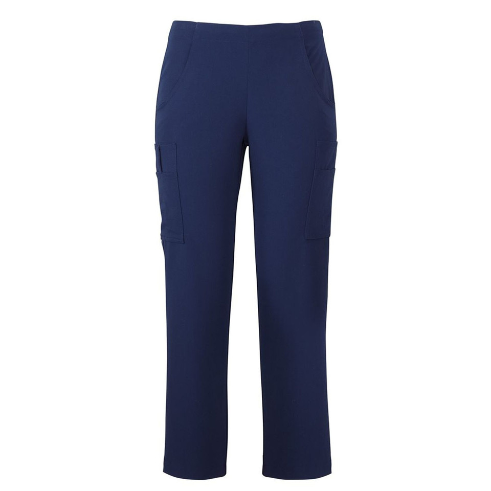Ladies Stretch Cargo Scrub Pants - Indigo