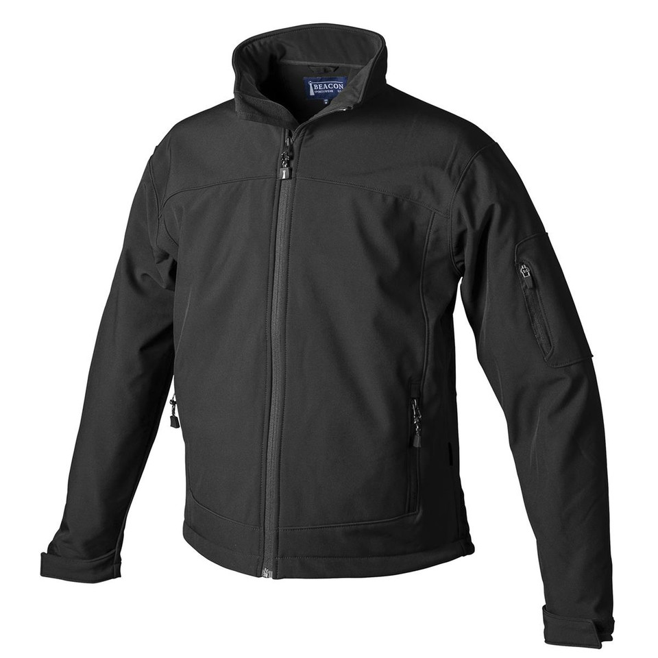 Men's Water Repellent Softshell Jacket - Black