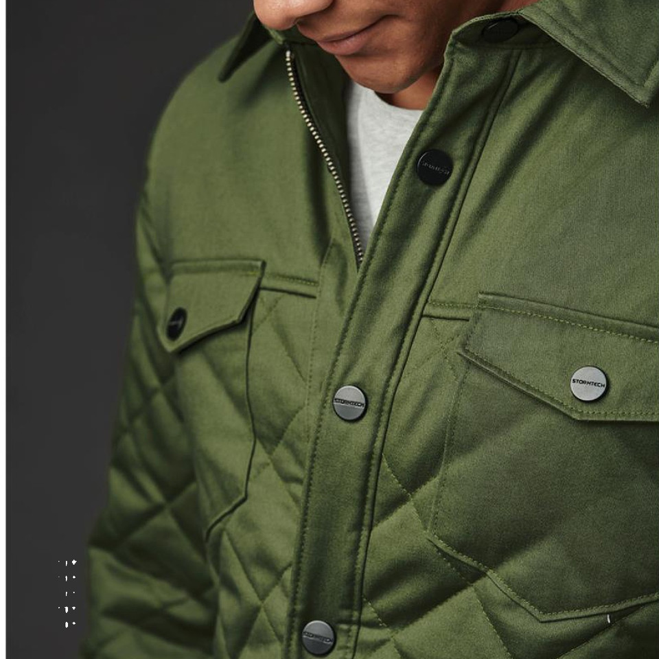 Men's Insulated Quilted Jacket | Durable Cotton Twill