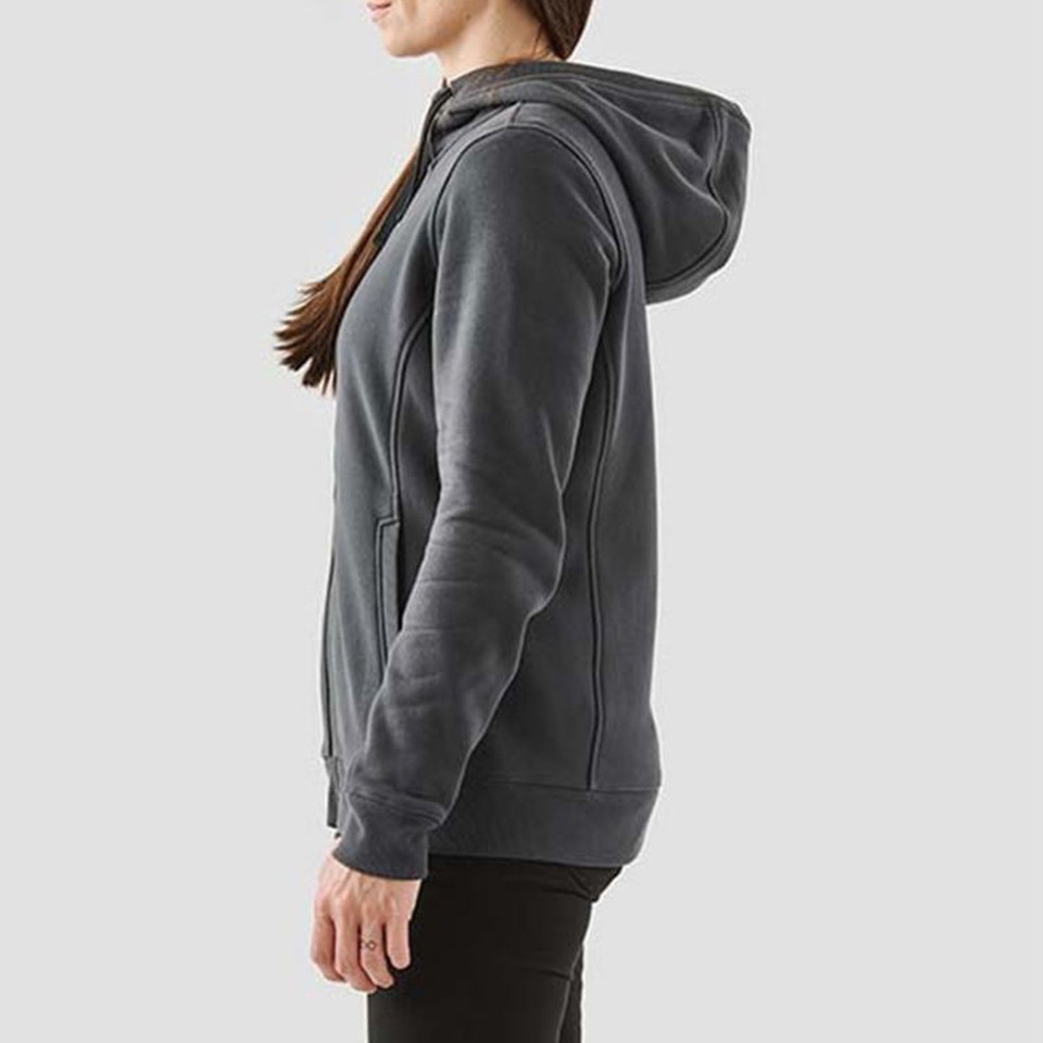 Womens Heavy-Duty Brushed Fleece Zip Hoody