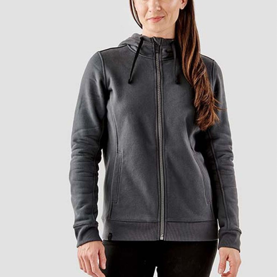 Womens Heavy-Duty Brushed Fleece Zip Hoody