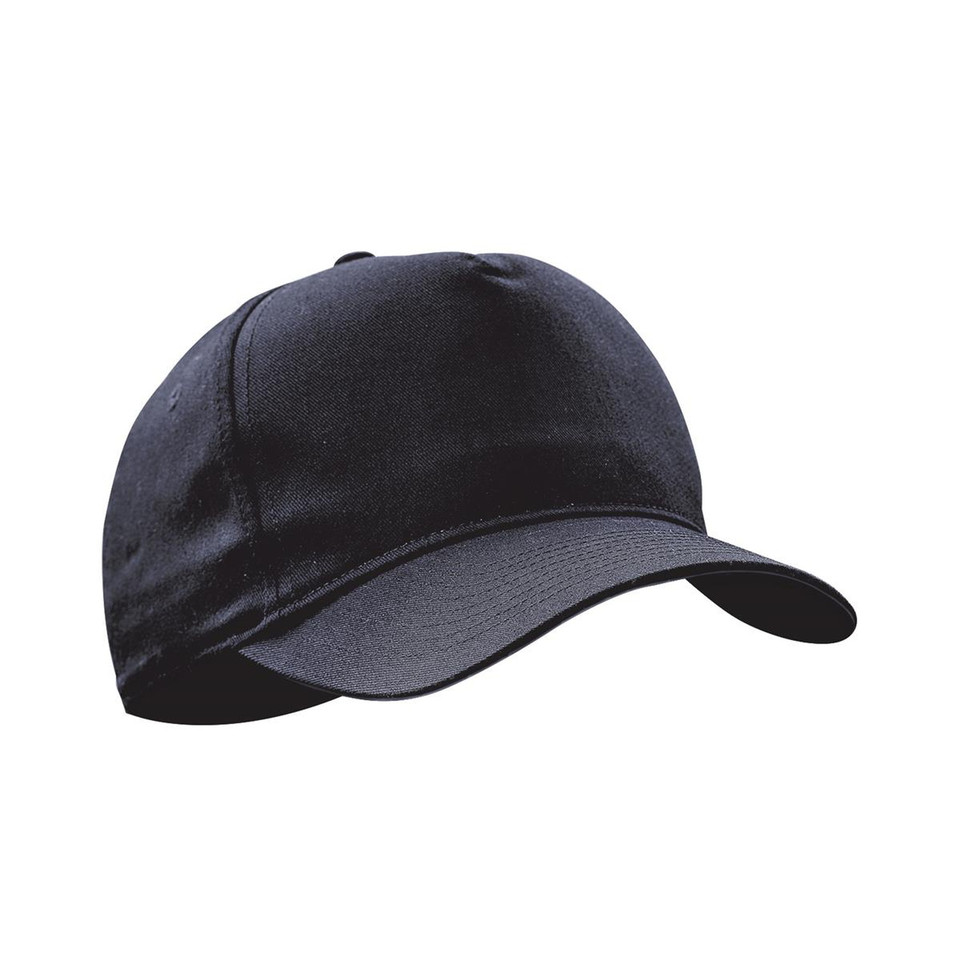 Shop Plain Premium High Crown Cotton Twill Cap - Navy
