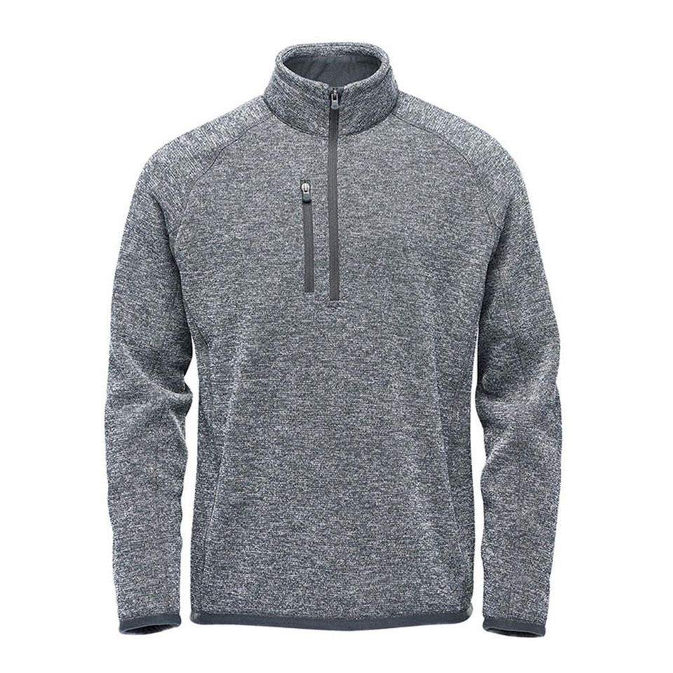 Men's Recycled Fleece 1/4 Zip Pullover - Granite Grey Heather