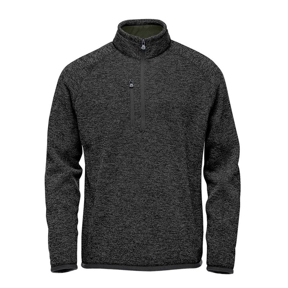 Men's ultra-soft sweater knit 1/4 Zip Pullover Sweater - Black Heather