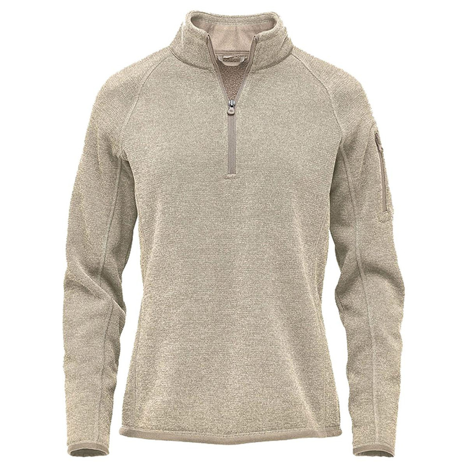 Women's Recycled Fleece 1/4 Zip Pullover - Oatmeal Heather