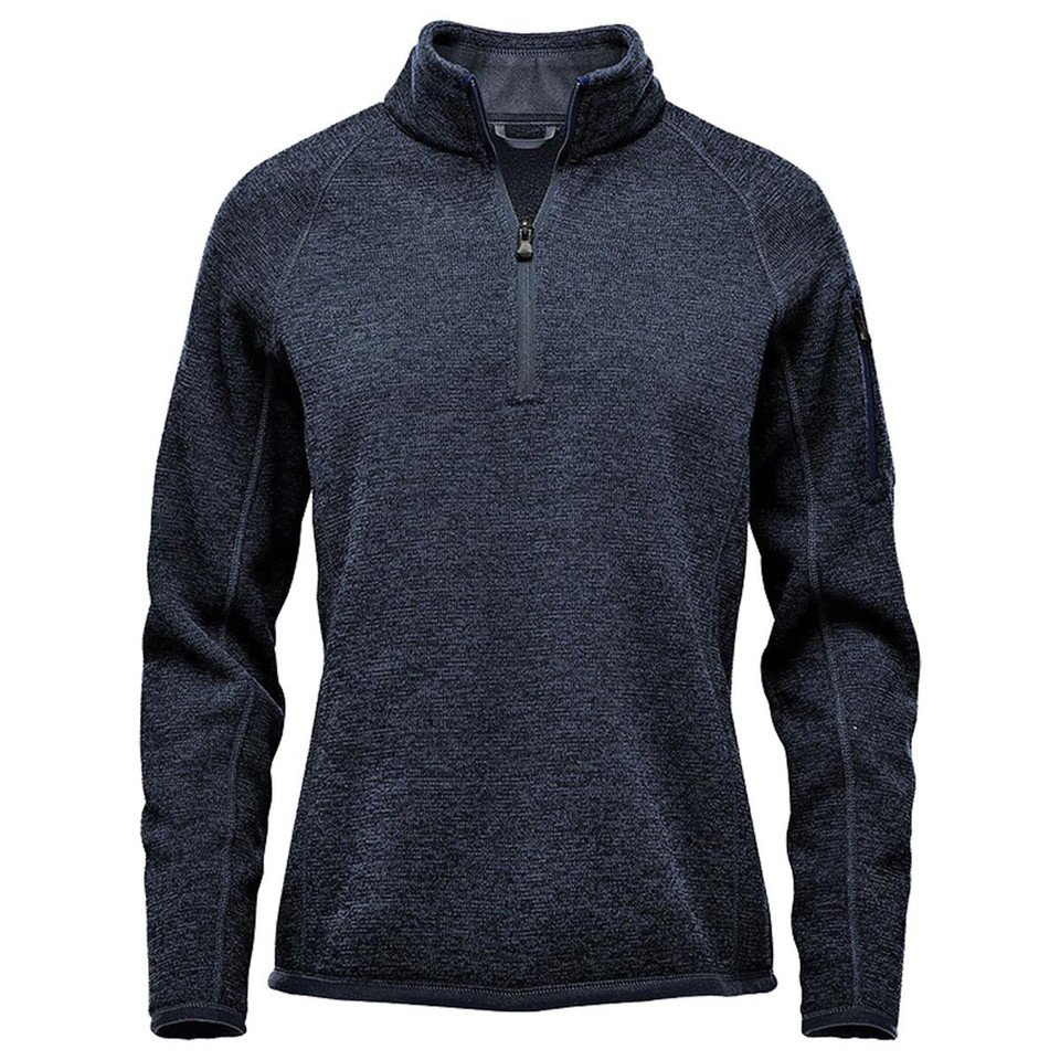 Women's Recycled Fleece 1/4 Zip Pullover - Navy Heather