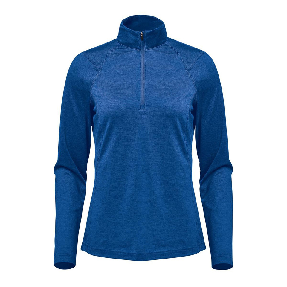 Women's Recycled Quick Dry 1/4 Zip Pullover - Classic Blue Heather
