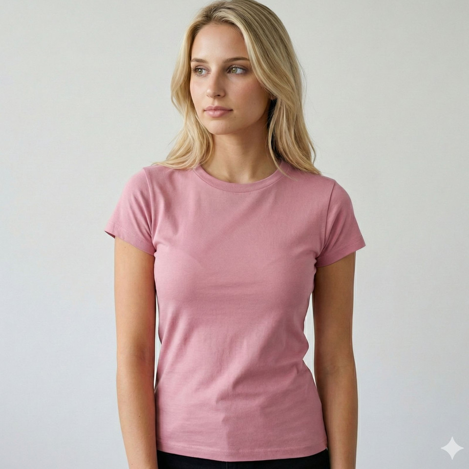100% Cotton Ladies Slim Fit Quality Plain Tshirt Online