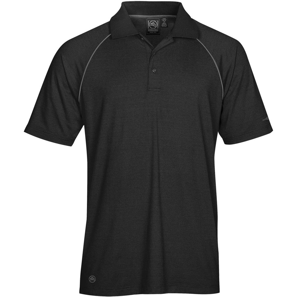 Men's Sports Performance Polo - Black/Granite