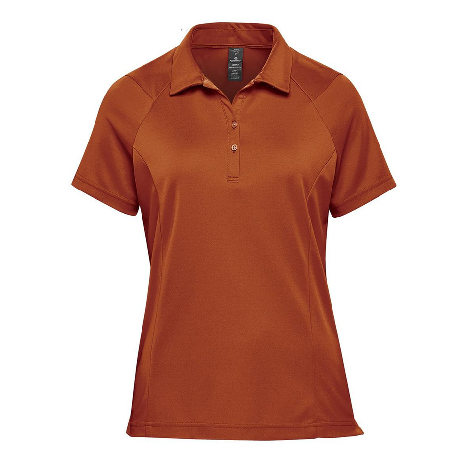 Womens Snag-Resistant Sports Polo - Rust Red