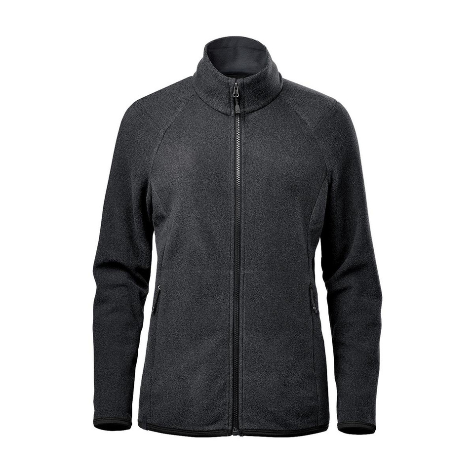 Women's Recycled Eco Zip Fleece Jacket - Carbon Stripe