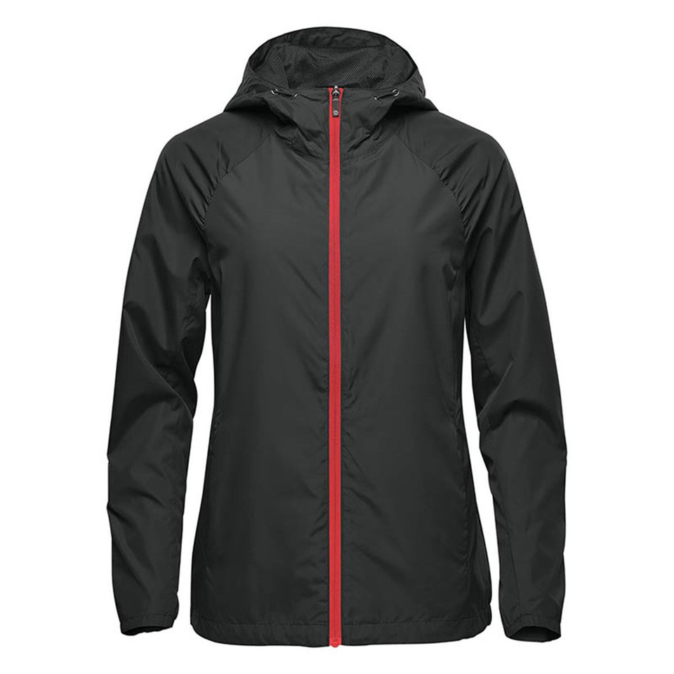 Shop Women's Hooded Wind Jacket - Black/Bright Red