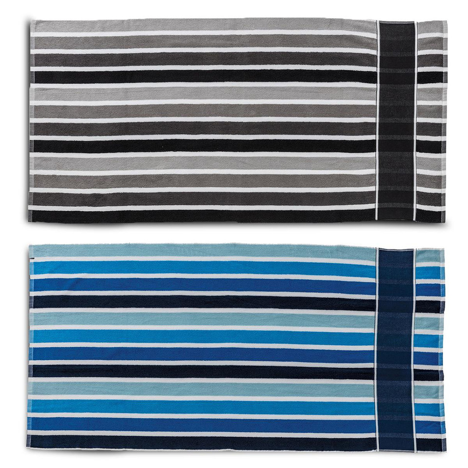 Striped Terry Beach Towel (150cm x 75cm)