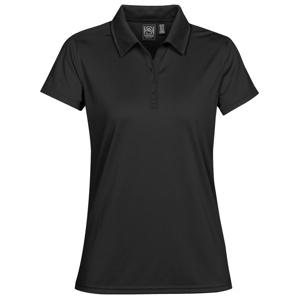 Women's Active Sports Pique Polo - Black