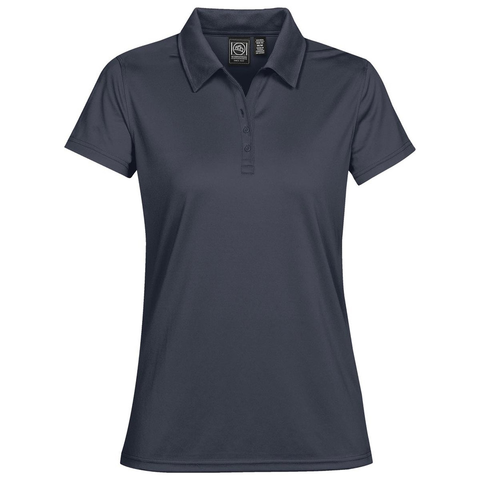 Women's Active Pique Polo Shirts - Navy