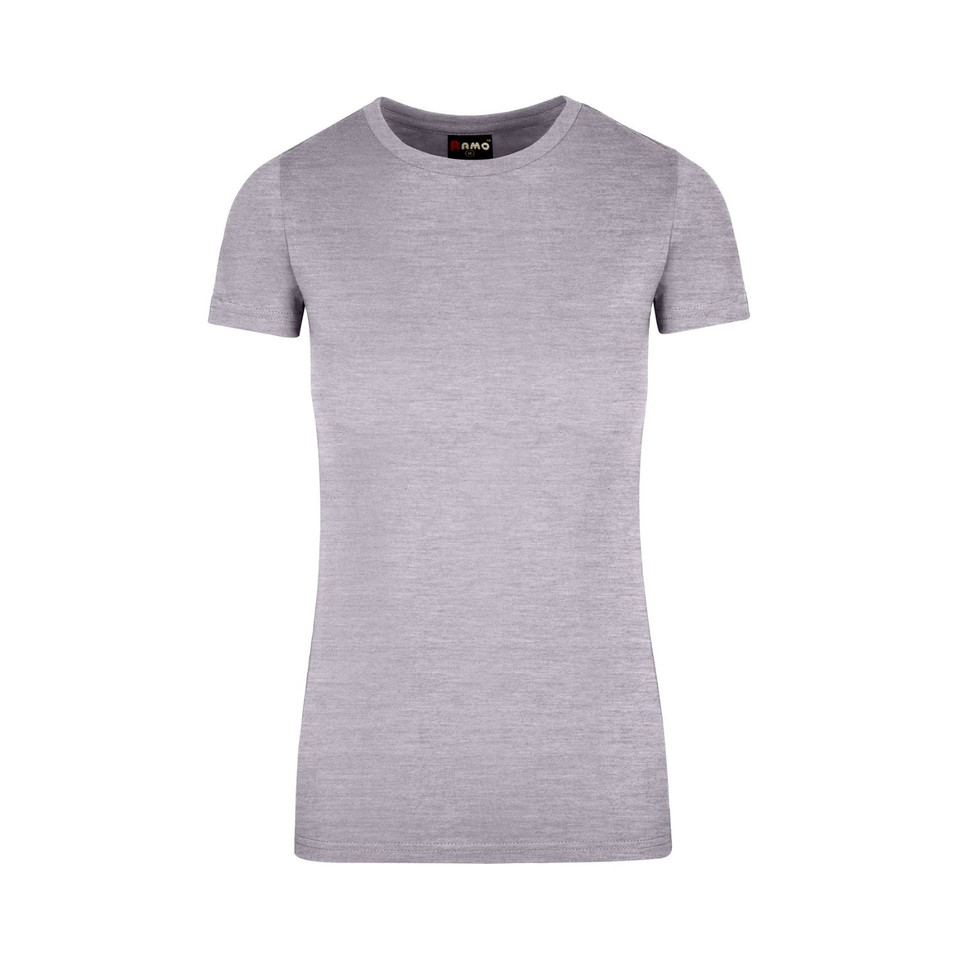 Grey Marl Lisa Women's American Style T-Shirt made from 100% cotton, a classic and comfortable basic tee for casual or custom use.