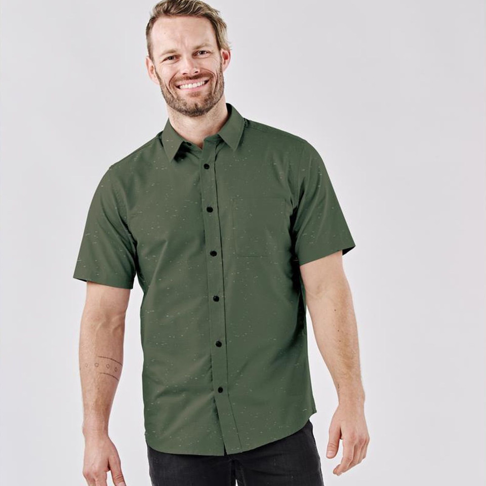 Men's Skeena Eco-Friendly Heathered Short Sleeve Shirt