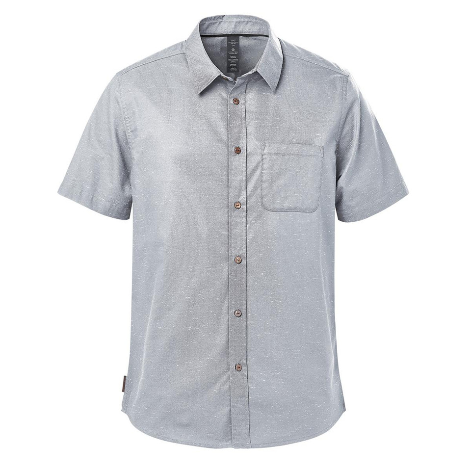 Men's Skeena Short Sleeve Shirt - Zinc/White