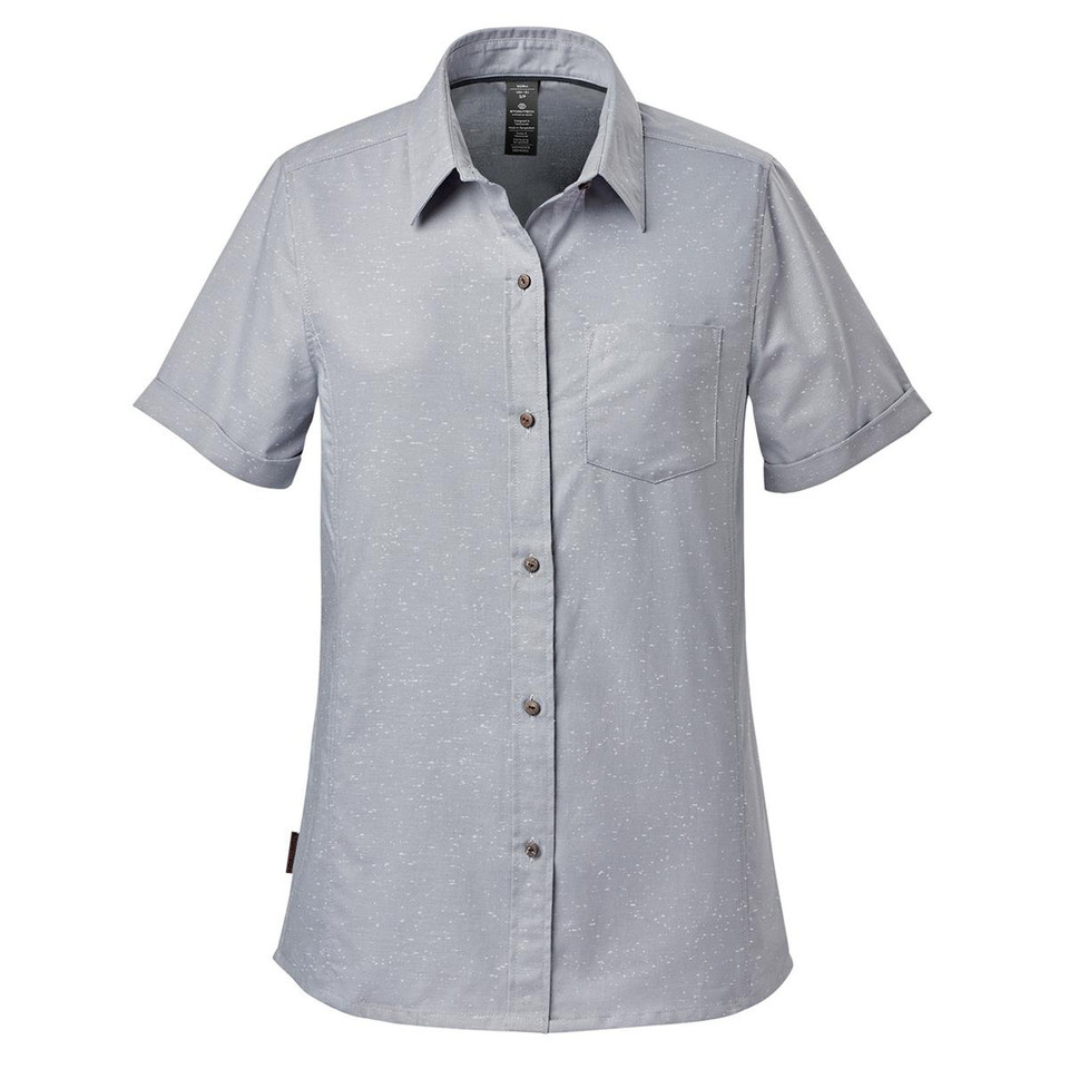 Women's Skeena Short Sleeve Shirt - Zinc Grey /White