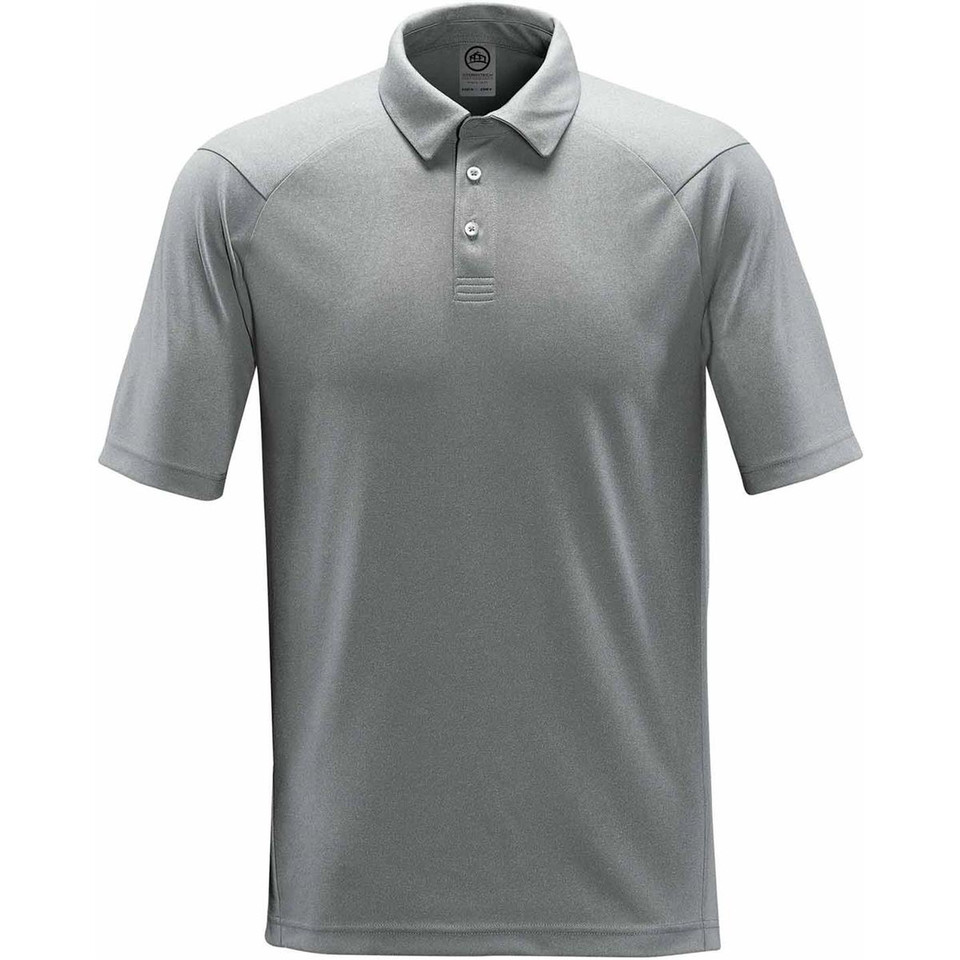 Men's Heathered Moisture-Wicking Polo | Titanium
